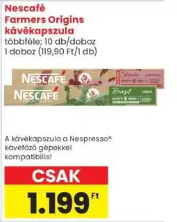Spar Nescafé Farmers Origins kávékapszula ajánlat