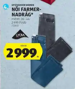 ALDI UP2FASHION WOMEN NŐI FARMERNADRÁG ajánlat