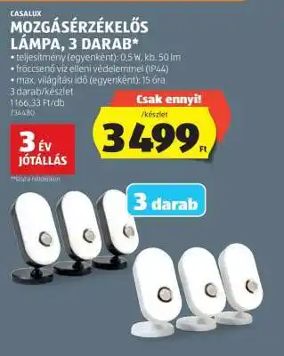 CASALUX Mozgásérzékelős lámpa, 3 darab