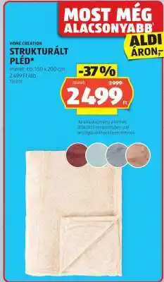 ALDI HOME CREATION STRUKTURÁLT PLÉD ajánlat