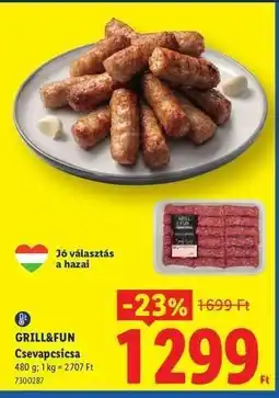 Lidl Grill&Fun Csevapcsicsa ajánlat
