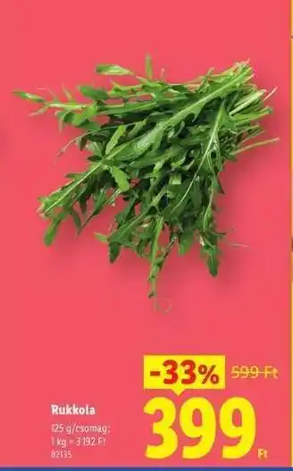 Lidl Rukkola ajánlat