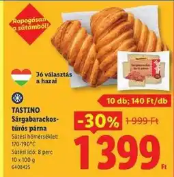 Lidl TASTINO Sárgabarackos-túrós párna ajánlat