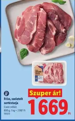 Lidl Friss, szeletelt sertéstarja ajánlat