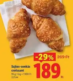 Lidl Sajtos-sonkás croissant ajánlat