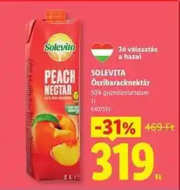 Lidl SOLEVITA Őszibaracknektár ajánlat