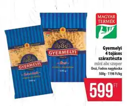 Coop Gyermelyi 4 tojásos száraztészta ajánlat