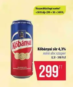 Coop Kőbányai sör 4,3% ajánlat