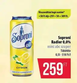 Coop Soproni Radler 0,0% ajánlat