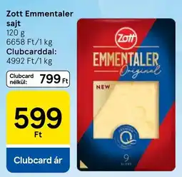 Tesco Zott emmentaler sajt ajánlat