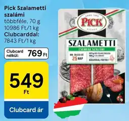 Tesco Pick szalámi ajánlat