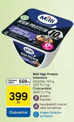 Tesco Milli high protein krémtúró ajánlat