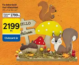 Tesco Fa dekoráció őszi állatokkal ajánlat