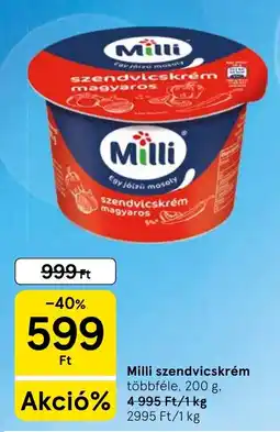 Tesco Milli szendvicskrém ajánlat