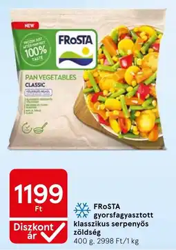 Tesco Frosta gyorsfagyasztott klasszikus serpenyős zöldség ajánlat
