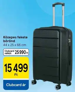Tesco Közepes fekete bőrönd ajánlat