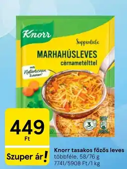 Tesco Knorr tasakos főzős leves ajánlat