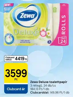 Tesco Zewa deluxe toalettpapír ajánlat