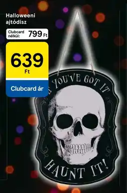 Tesco Halloweeni ajtódísz ajánlat