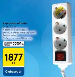 Tesco Kapcsolós elosztó ajánlat