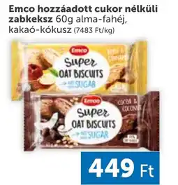 PRIVÁT Emco hozzáadott cukor nélküli zabkeksz ajánlat