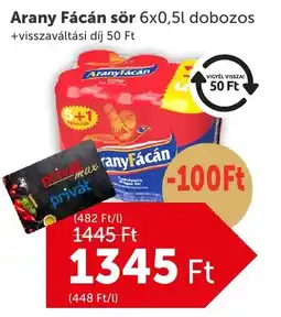 PRIVÁT Arany Fácán sör ajánlat