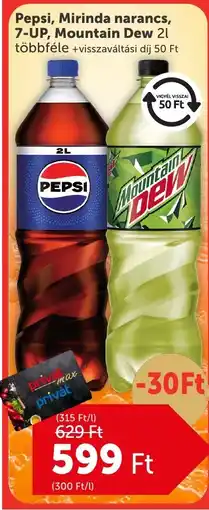 PRIVÁT Pepsi, 7-up, mountain dew ajánlat