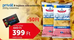 PRIVÁT privát tojásos száraztészta ajánlat