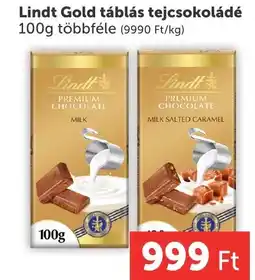 PRIVÁT Lindt Gold táblás tejcsokoládé ajánlat
