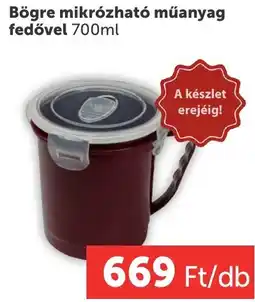 PRIVÁT Bögre mikrózható műanyag fedővel ajánlat