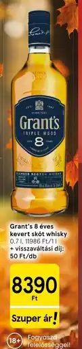 Tesco grant's kevert skót whisky ajánlat