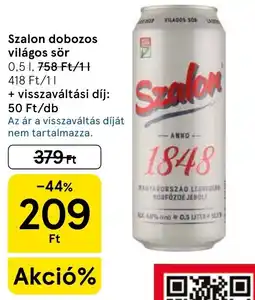Tesco Szalon világos sör ajánlat