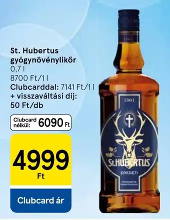 Tesco St. Hubertus gyógy növénylikör ajánlat