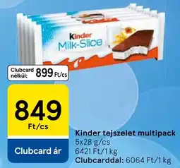 Tesco Kinder tejszelet multipack ajánlat