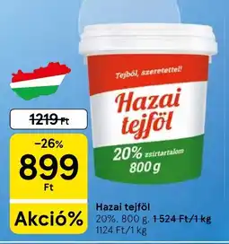 Tesco Hazai tejföl ajánlat