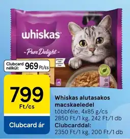 Tesco Whiskas alutasakos macskaeledel ajánlat