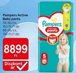 Tesco Pampers active baby pants ajánlat