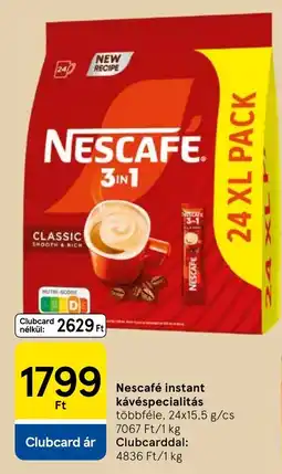 Tesco Nescafe instant kávéspecialitás ajánlat