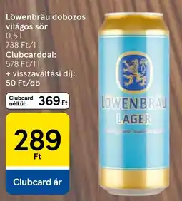 Tesco Lowenbrau lager ajánlat