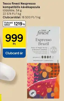 Tesco Tesco finest kávékapszula ajánlat