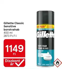Tesco Gillette classic sensitive borotvahab ajánlat