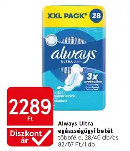 Tesco Always ultra egészségügyi betét ajánlat
