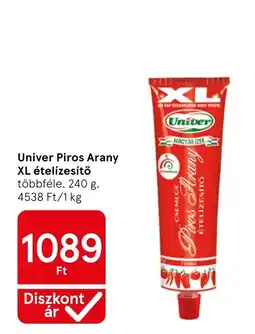 Tesco Univer piros arany etelizesito ajánlat