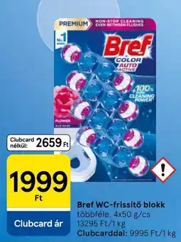 Tesco Bref wc-frissítő blokk ajánlat