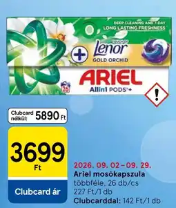 Tesco Ariel mosókapszula ajánlat