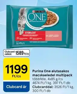 Tesco Purina One alutasakos macskaeledel ajánlat