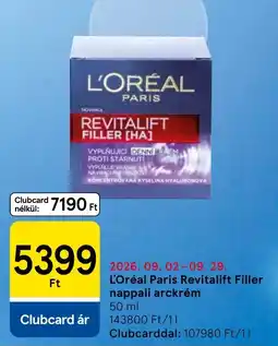 Tesco L'oreal paris revitalift filler ha ajánlat