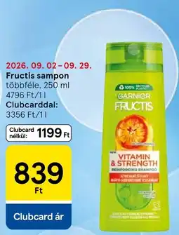 Tesco Garnier fructis vitamin & strength ajánlat