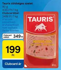 Tesco Tauris zöldséges szelet ajánlat