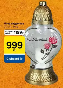 Tesco Üveg sírgyertya ajánlat